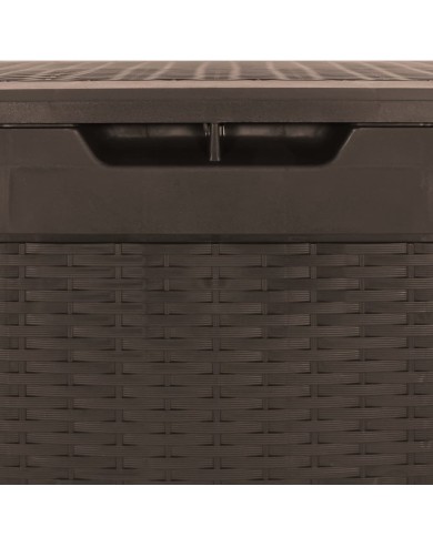 Boîte de stockage de jardin Marron 119x48x60 cm Polypropylène