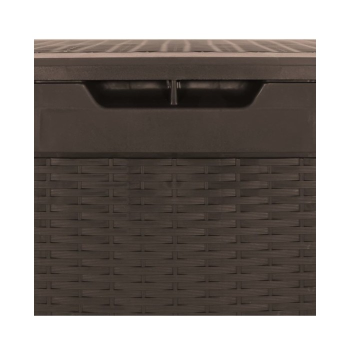 Boîte de stockage de jardin Marron 119x48x60 cm Polypropylène