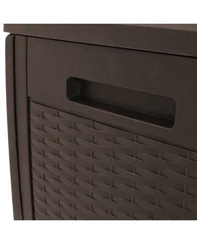 Boîte de stockage de jardin Marron 119x48x60 cm Polypropylène