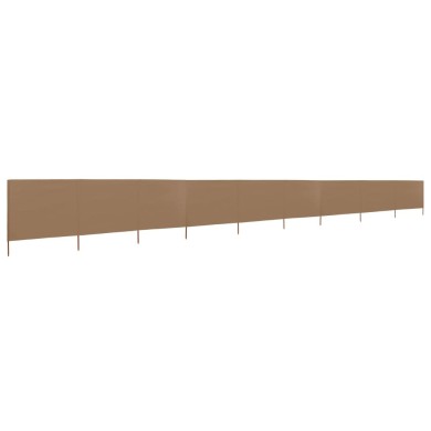 Paravent 9 panneaux Tissu 1200 x 120 cm Taupe
