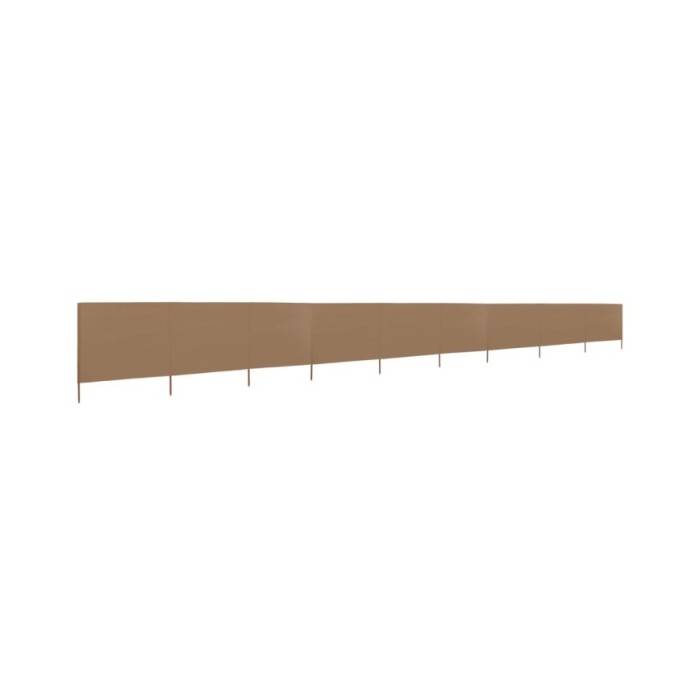 Paravent 9 panneaux Tissu 1200 x 120 cm Taupe