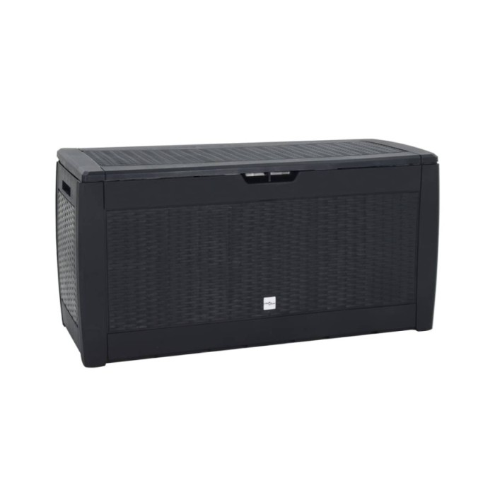 Boîte de stockage jardin Anthracite 119x48x60 cm Polypropylène
