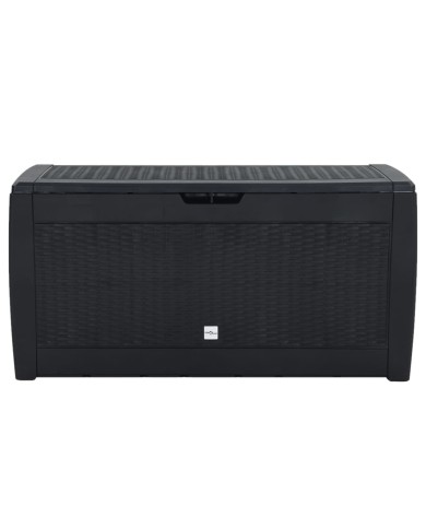 Boîte de stockage jardin Anthracite 119x48x60 cm Polypropylène