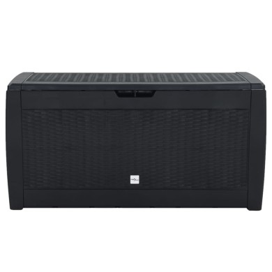 Boîte de stockage jardin Anthracite 119x48x60 cm Polypropylène