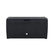Boîte de stockage jardin Anthracite 119x48x60 cm Polypropylène