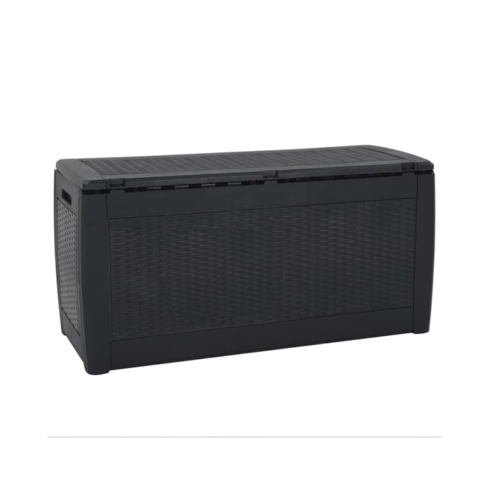 Boîte de stockage jardin Anthracite 119x48x60 cm Polypropylène
