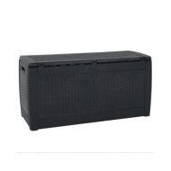 Boîte de stockage jardin Anthracite 119x48x60 cm Polypropylène