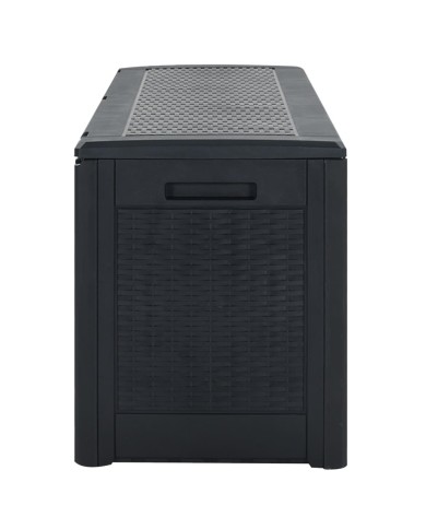 Boîte de stockage jardin Anthracite 119x48x60 cm Polypropylène