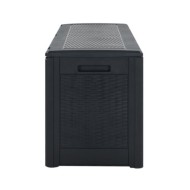 Boîte de stockage jardin Anthracite 119x48x60 cm Polypropylène