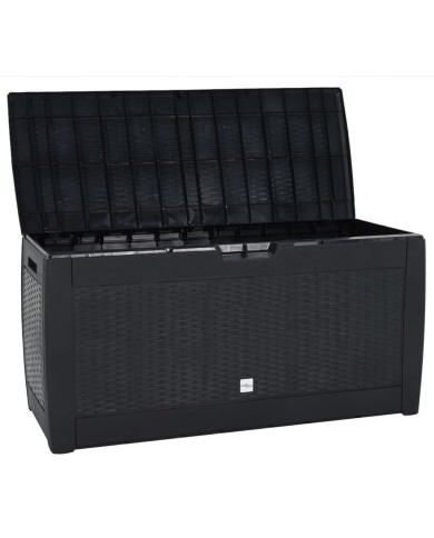 Boîte de stockage jardin Anthracite 119x48x60 cm Polypropylène