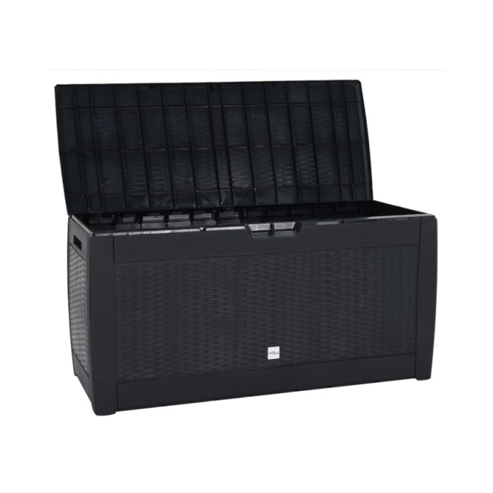 Boîte de stockage jardin Anthracite 119x48x60 cm Polypropylène