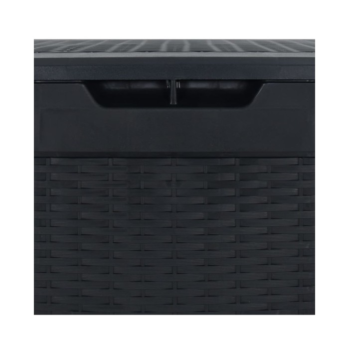 Boîte de stockage jardin Anthracite 119x48x60 cm Polypropylène