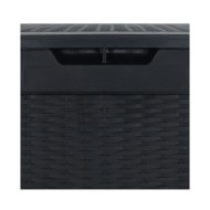 Boîte de stockage jardin Anthracite 119x48x60 cm Polypropylène
