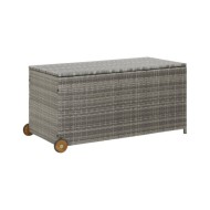Boîte de rangement de jardin Gris clair 120x65x61 cm Rotin