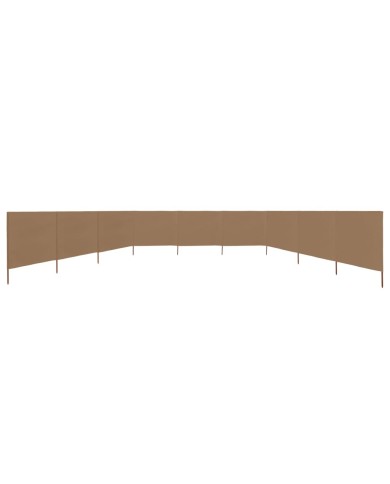 Paravent 9 panneaux Tissu 1200 x 120 cm Taupe