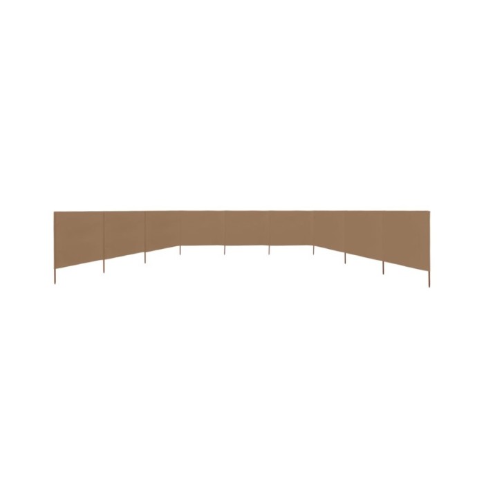 Paravent 9 panneaux Tissu 1200 x 120 cm Taupe