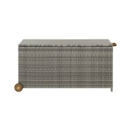 Boîte de rangement de jardin Gris clair 120x65x61 cm Rotin