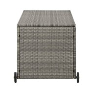 Boîte de rangement de jardin Gris clair 120x65x61 cm Rotin