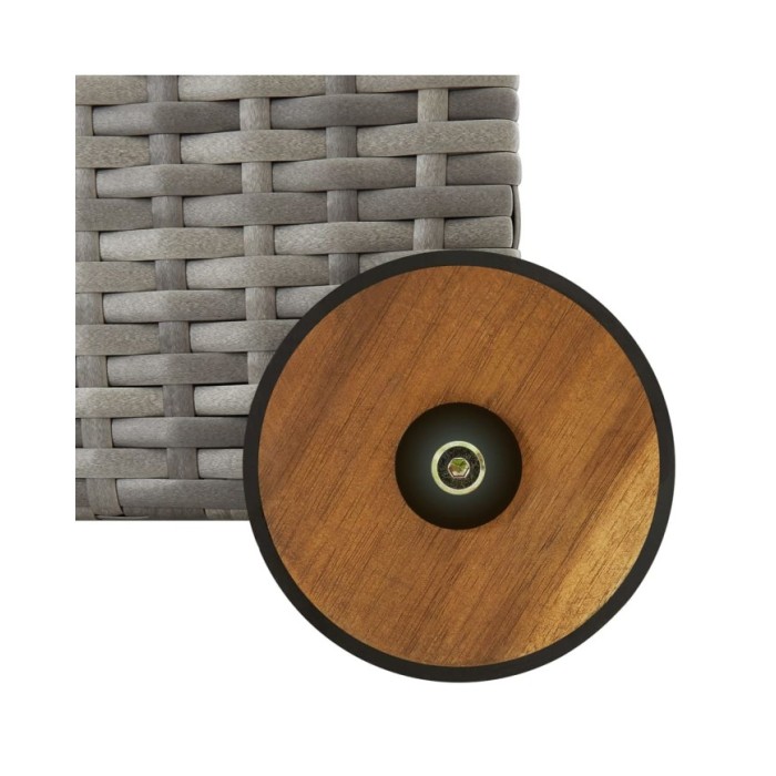 Boîte de rangement de jardin Gris clair 120x65x61 cm Rotin