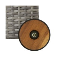 Boîte de rangement de jardin Gris clair 120x65x61 cm Rotin