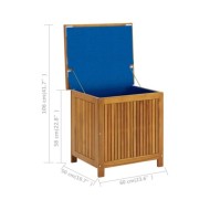 Boîte de rangement de jardin 60x50x58 cm Bois d'acacia solide