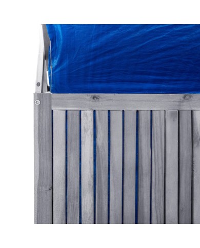 Boîte de rangement avec treillis Gris 99x55x160cm Acacia solide