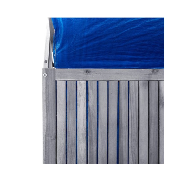 Boîte de rangement avec treillis Gris 99x55x160cm Acacia solide