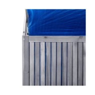 Boîte de rangement avec treillis Gris 99x55x160cm Acacia solide