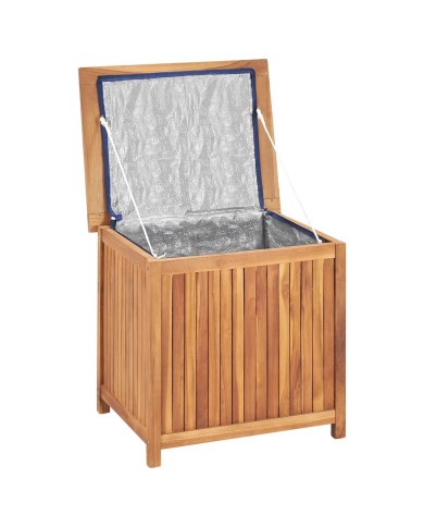 Boîte de rangement de jardin 60x50x58 cm Bois de teck solide