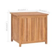 Boîte de rangement de jardin 60x50x58 cm Bois de teck solide