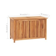 Boîte de rangement de jardin 90x50x58 cm Bois de teck solide