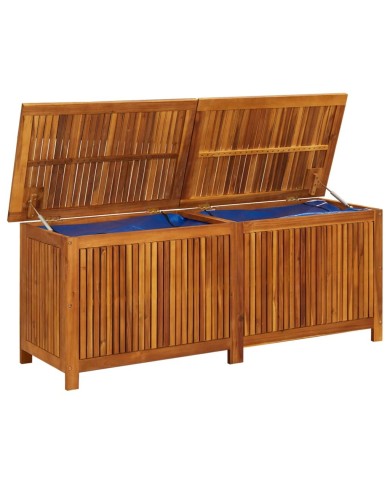 Boîte de rangement de jardin 150x50x58 cm Bois d'acacia solide