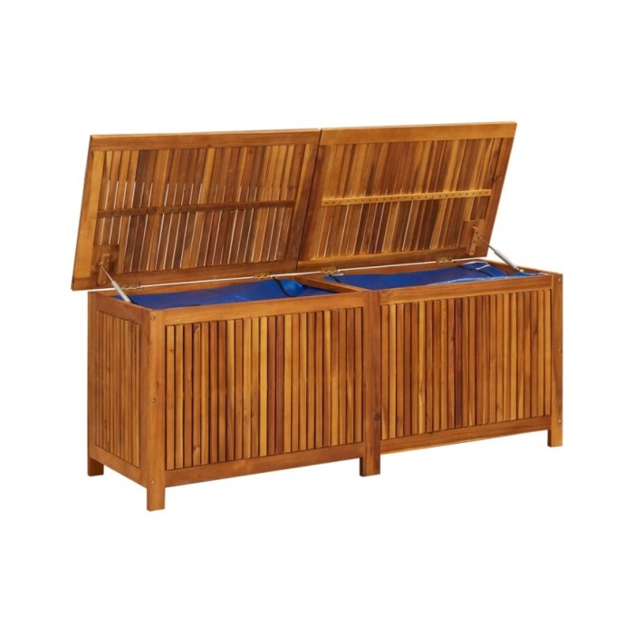 Boîte de rangement de jardin 150x50x58 cm Bois d'acacia solide