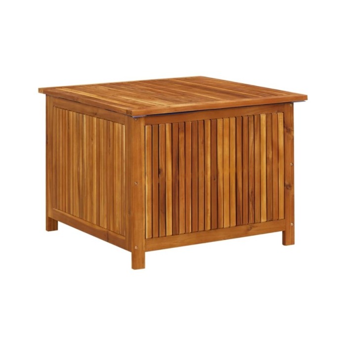 Boîte de rangement de jardin 75x75x58 cm Bois d'acacia solide