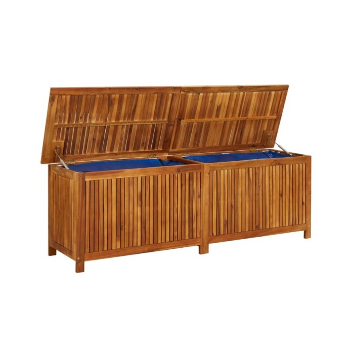 Boîte de rangement de jardin 175x50x58 cm Bois d'acacia solide
