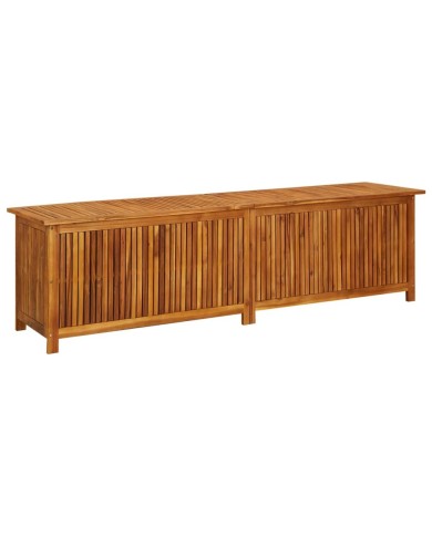 Boîte de rangement de jardin 200x50x58 cm Bois d'acacia solide