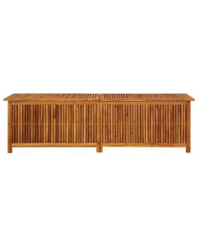 Boîte de rangement de jardin 200x50x58 cm Bois d'acacia solide