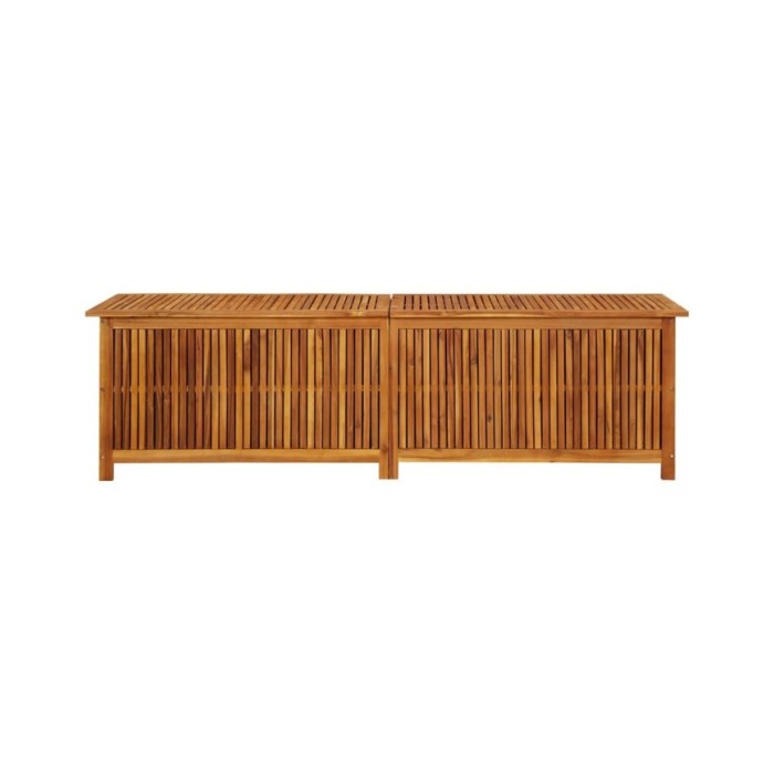 Boîte de rangement de jardin 200x50x58 cm Bois d'acacia solide