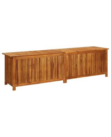 Boîte de rangement de jardin 200x50x58 cm Bois d'acacia solide