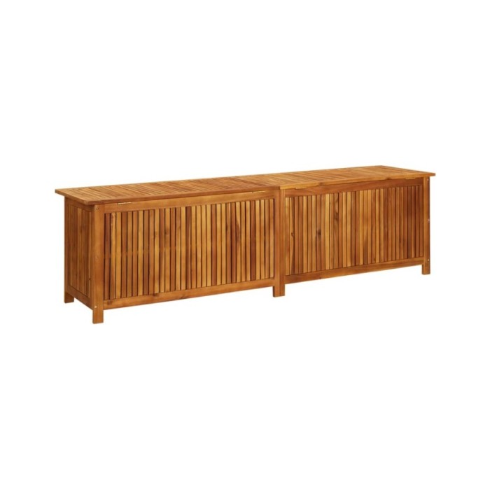 Boîte de rangement de jardin 200x50x58 cm Bois d'acacia solide