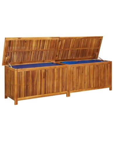 Boîte de rangement de jardin 200x50x58 cm Bois d'acacia solide