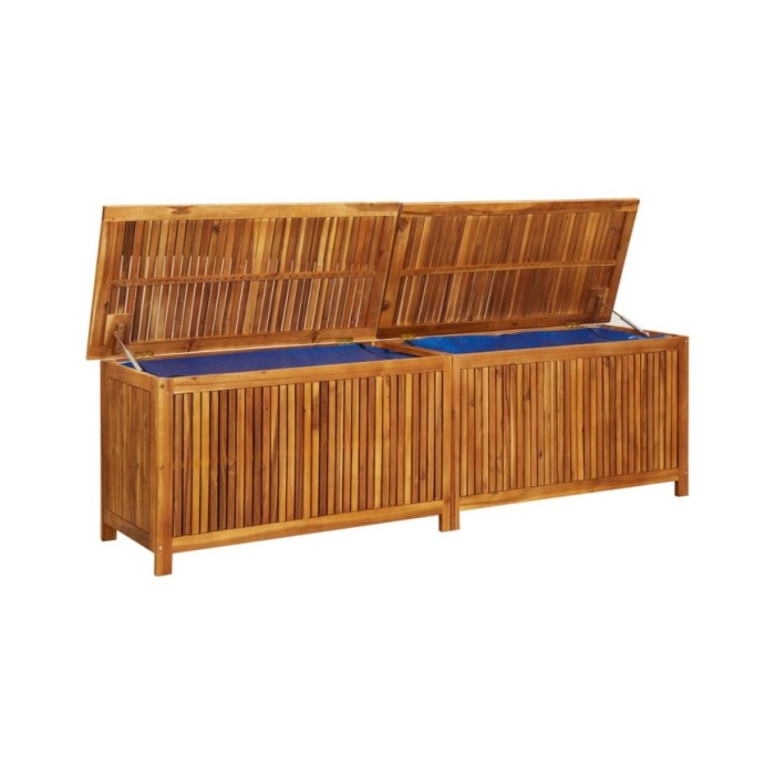 Boîte de rangement de jardin 200x50x58 cm Bois d'acacia solide
