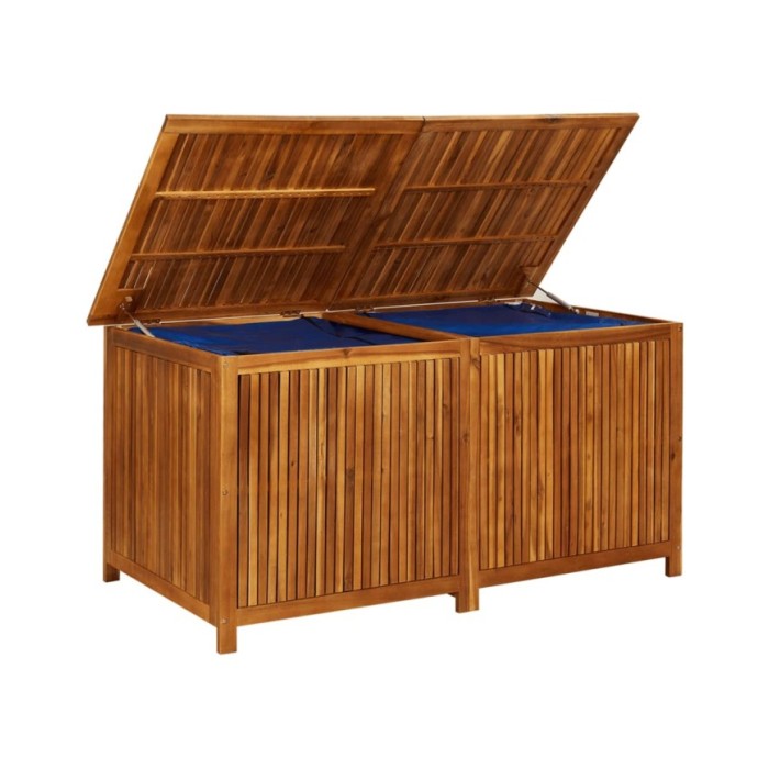 Boîte de rangement de jardin 150x80x75 cm Bois d'acacia solide