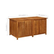 Boîte de rangement de jardin 150x80x75 cm Bois d'acacia solide