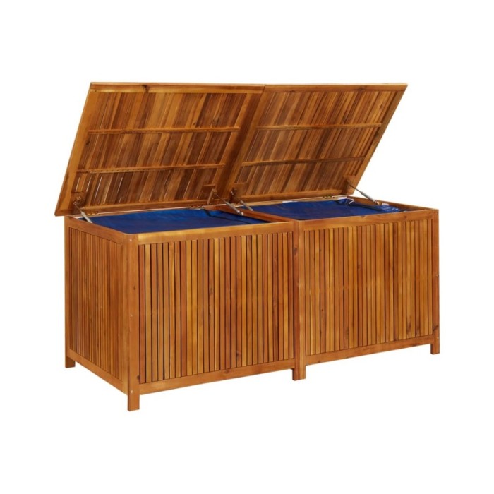 Boîte de rangement de jardin 175x80x75 cm Bois d'acacia solide