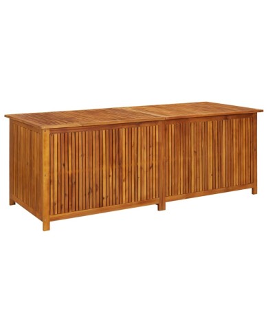Boîte de rangement de jardin 200x80x75 cm Bois d'acacia solide