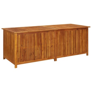 Boîte de rangement de jardin 200x80x75 cm Bois d'acacia solide