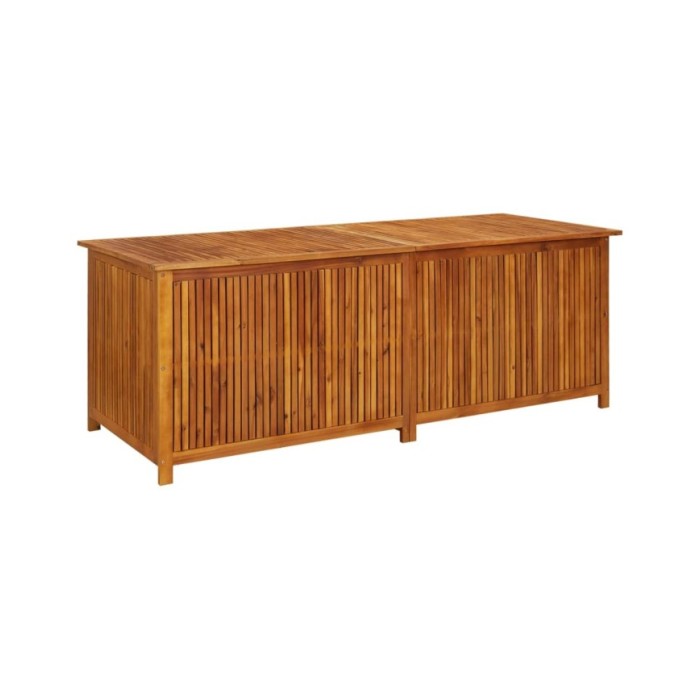 Boîte de rangement de jardin 200x80x75 cm Bois d'acacia solide