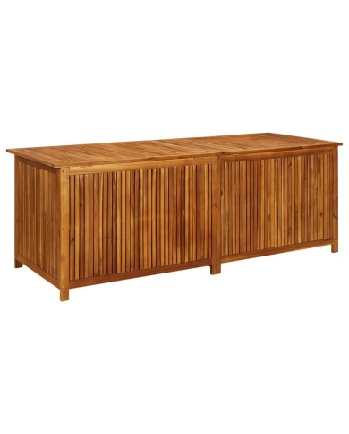 Boîte de rangement de jardin 200x80x75 cm Bois d'acacia solide