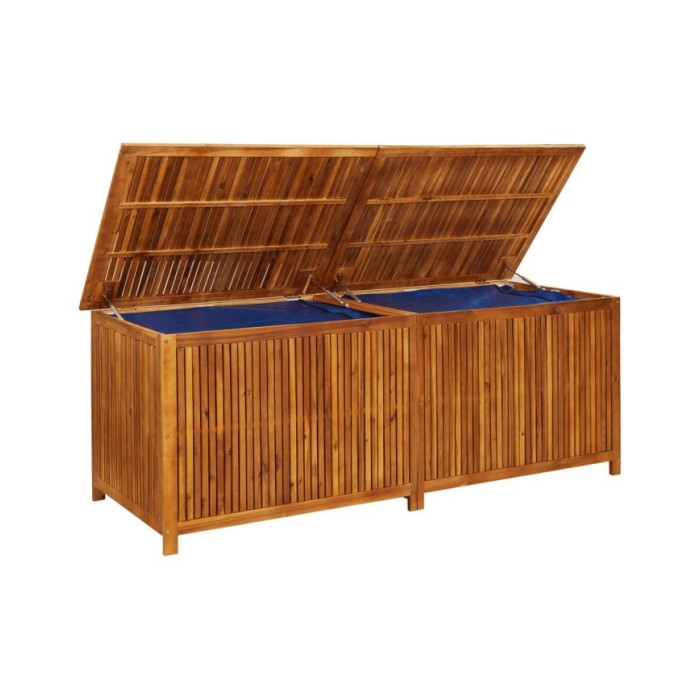 Boîte de rangement de jardin 200x80x75 cm Bois d'acacia solide